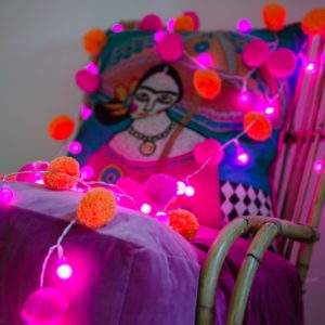 Pink&Orange 'Festival' Fairy Light Chain, USB 2