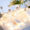 White pom pom fairy light chain