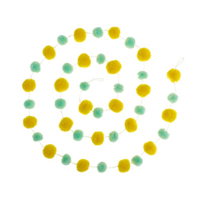Yellow and Mint Pom Pom Garland