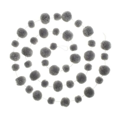 Grey Pom Pom Garland