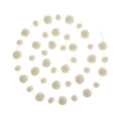 white pom pom garland