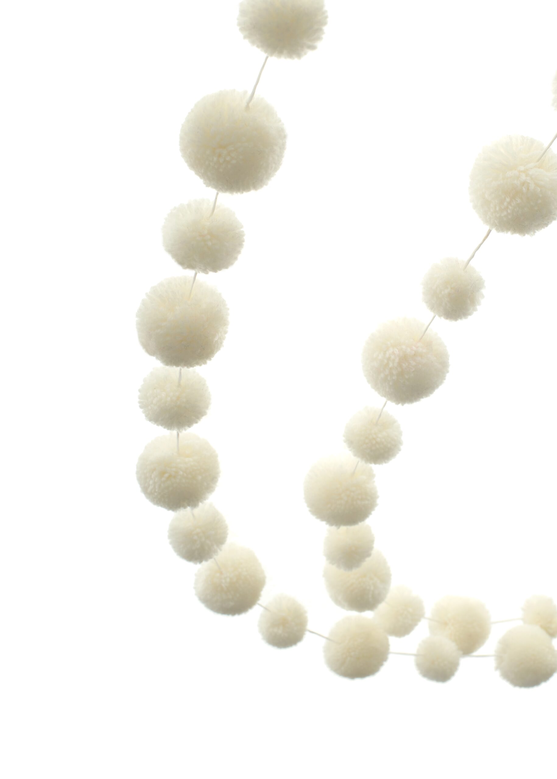 White Pom Pom Garland 6 White Pom Pom Garland - Image 4