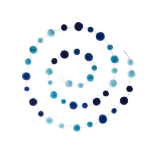 Blues Pom Pom Garland 9 Blues Combo Pom Pom Garland