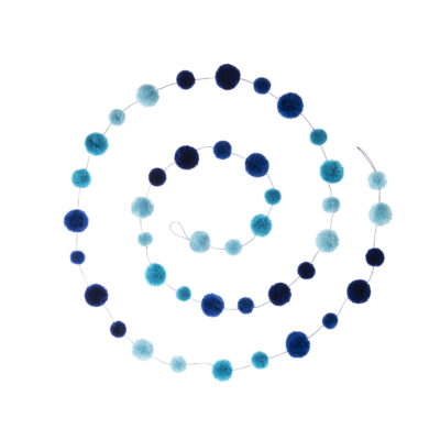 Blues Pom Pom Garland 9 Blues Combo Pom Pom Garland