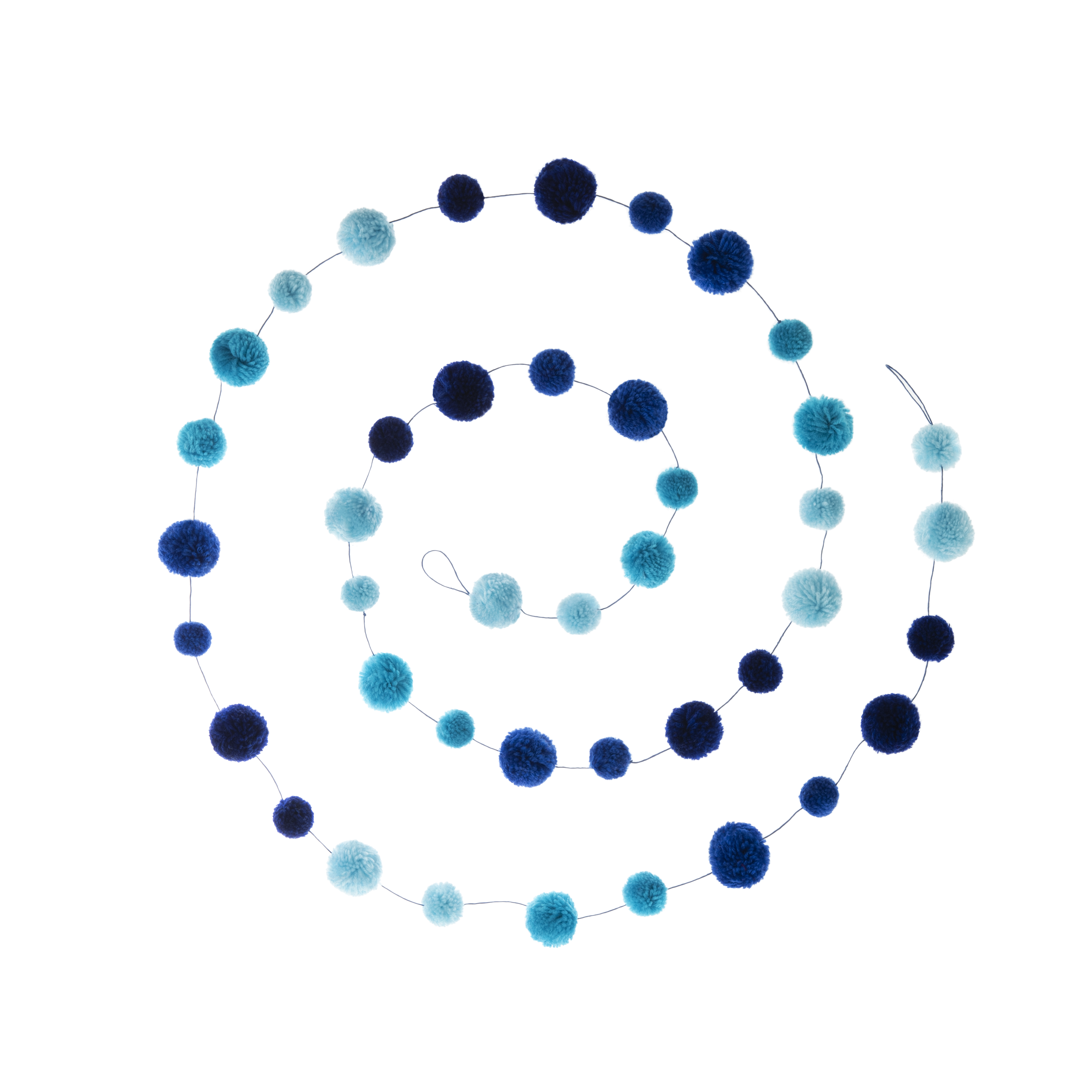 Blues Pom Pom Garland 6 Blues Combo Pom Pom Garland