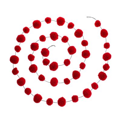 Pom Pom Garland Red