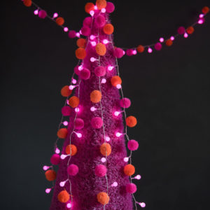 Pink&Orange 'Festival' Fairy Light Chain, USB 4