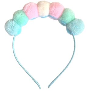 Pastel Pom Pom Headband
