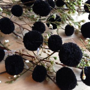 Black Pom Pom Garland 1