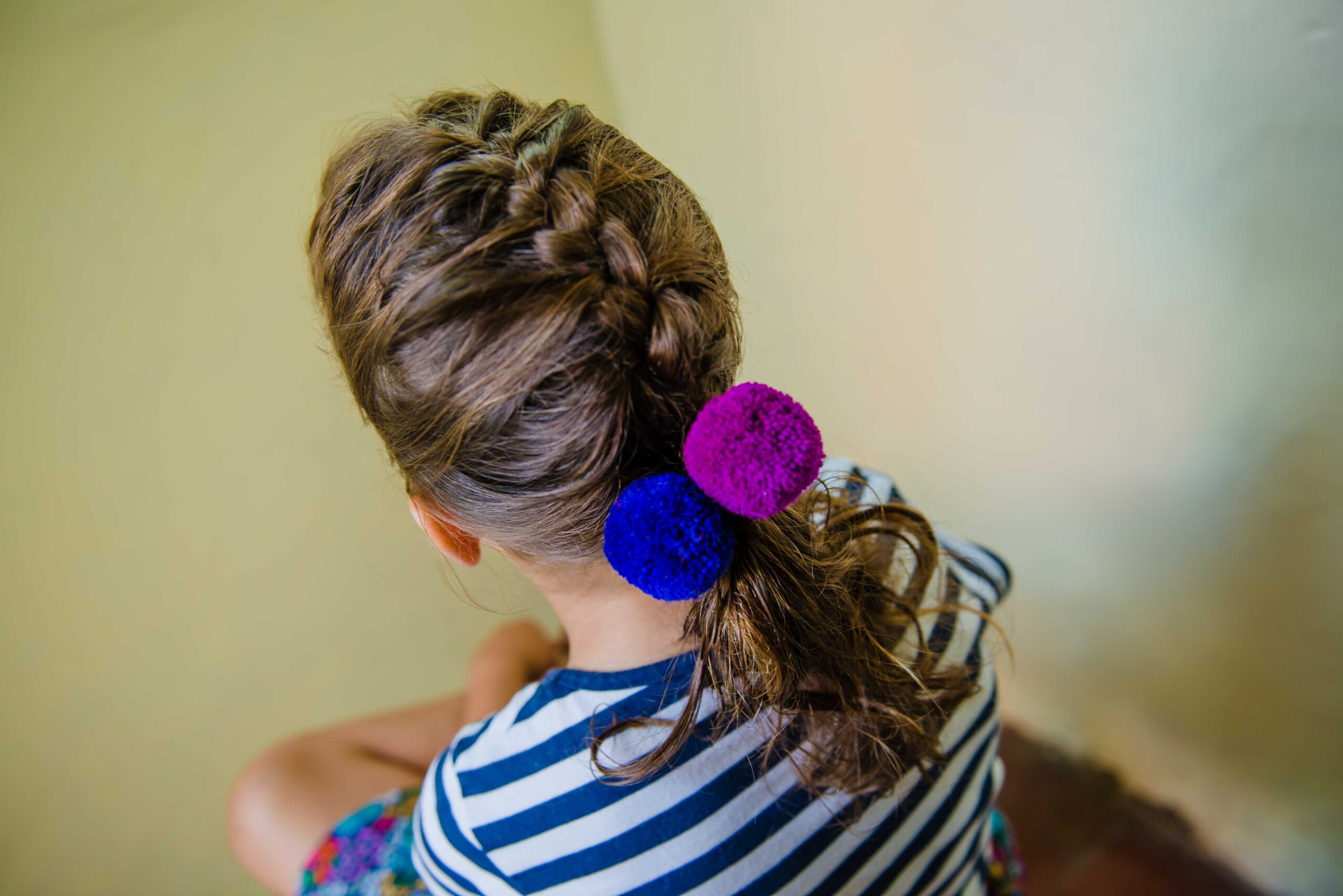 Pom Pom Hair Bobbles 4cm 4 Pom Pom Hair Bobbles 4cm - Image 2