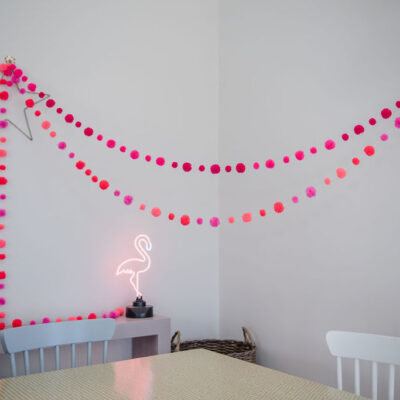 Flamingo Pinks Pom Pom Garland