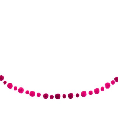 Pinks Pom Pom Garland 10 inks Combo Pom Pom Garland