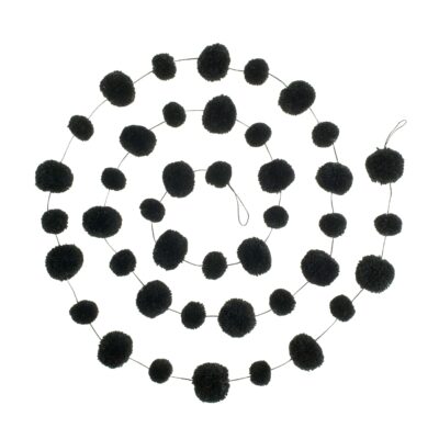 black pom pom garland
