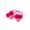 Trio of mini pink pom poms hair bobble