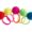 Neon hair elastics with wool yarn pom pom hair bobbles