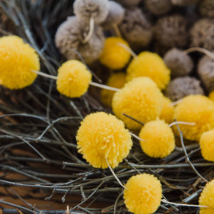 Yellow Pom Pom Garland 2