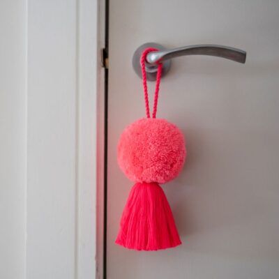 Jumbo Pom Pom and Tassel Swags 30 Blush Pink Jumbo Pom Pom & Tassel Swag