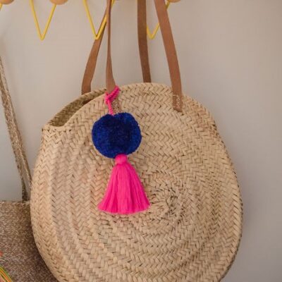 Jumbo Pom Pom and Tassel Swags 32 Jumbo Pom Pom and Tassel Swag Indigo Pom Pom and Pink Tassel