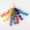 Rainbow pom pom clip