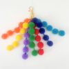 Rainbow pom pom clip