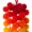 Small ombre pom pom orange bag clip