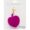Heart Pom Pom Clip Magenta