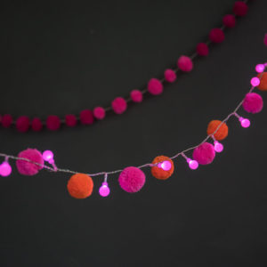 Pink&Orange 'Festival' Fairy Light Chain, USB 3