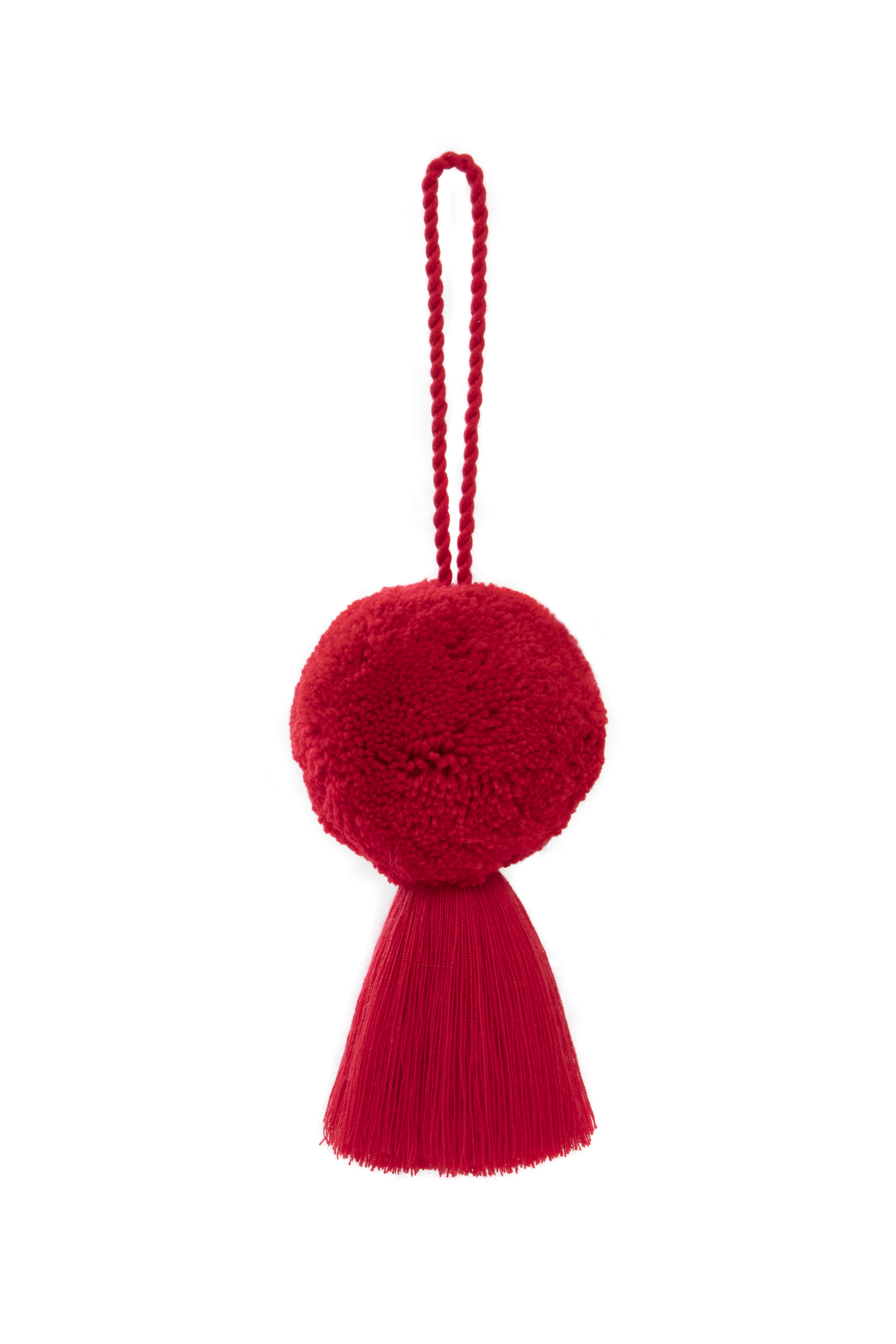 Jumbo Red pom pom and tassel decorations 5 Jumbo Red pom pom and tassel decorations - Image 3
