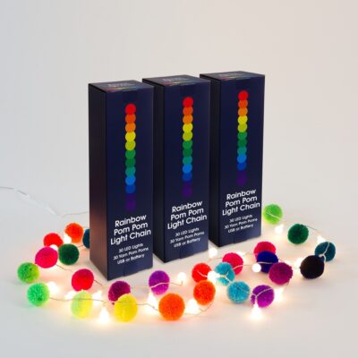 Pom Pom Rainbow Light Chain
