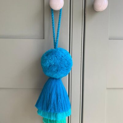 Pom Pom and Trio Tassel Swags Pinks or Blues, Large 9 Pom Pom and Trio Tassel Swags Pinks or Blues, Large 5