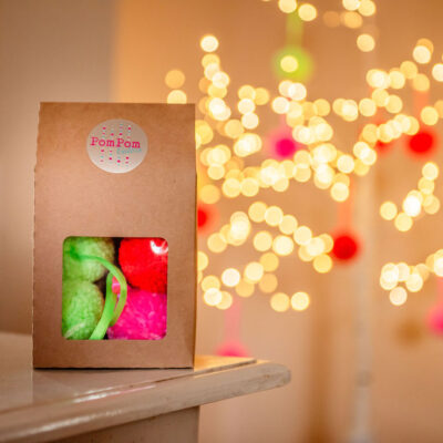 Neon Pom Pom Tree Baubles 3