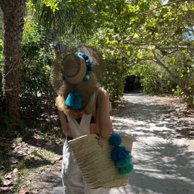 Pom Pom Hat Band Blue 9 Pom Pom Hat Band Blue 3