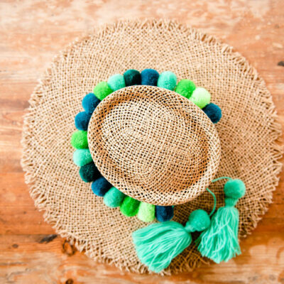 Pom Pom Hat Band Green 11 Pom Pom Hat Band Green 5