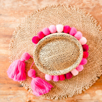 Pom Pom Hat Band Pink 9 Pom Pom Hat Band Pink 5