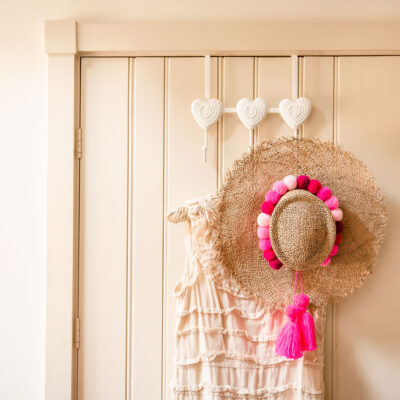 Pom Pom Hat Band Pink