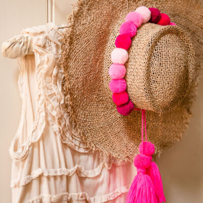 Pom Pom Hat Band Pink 8 Pom Pom Hat Band Pink 4