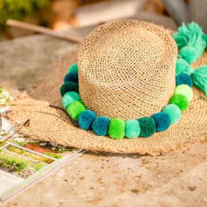Pom Pom Hat Band Green 7