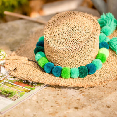 Pom Pom Hat Band Green 13 Pom Pom Hat Band Green 7