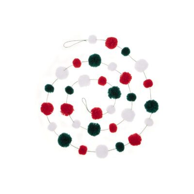 Red White and Green Garland
