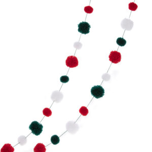 Red White Green Christmas Garland 3