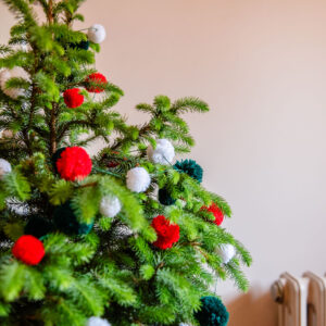 Red White Green Christmas Garland