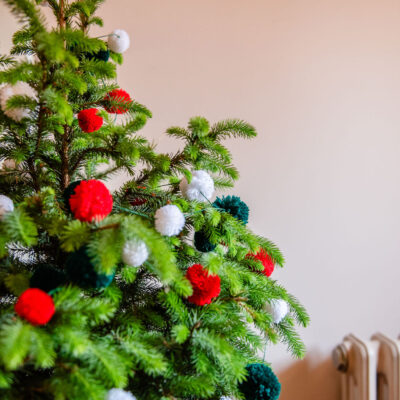 Red White Green Christmas Garland