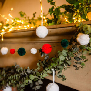 Red White Green Christmas Garland 5