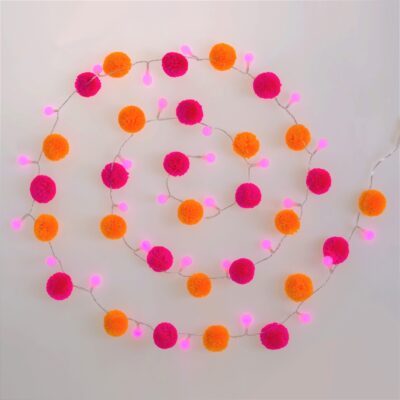 Pink&Orange 'Festival' Fairy Light Chain, USB