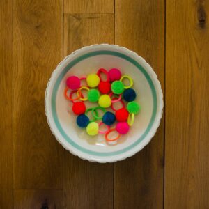 Neon Hair Ties set of 5 2