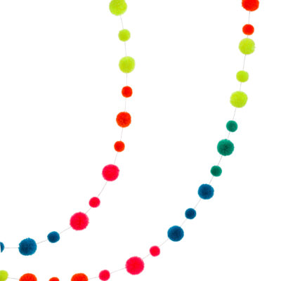 Neon Pastel Bright pom pom garland 6 Neon Pastel Bright pom pom garland 3