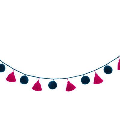 Jumbo Regal Pom Pom Tassel Garland