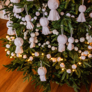 Jumbo White Pom Tassel Swag 3