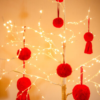Christmas Pom Pom Tassel Decorations- Small 11 Christmas Pom Pom Tassel Decorations- Small 5