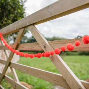 Orange Pom Pom Garland 4